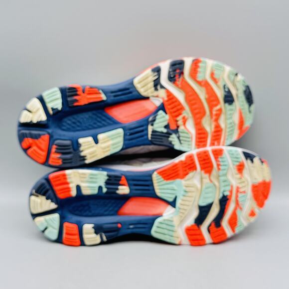 Asics Shoes Womens 8.5 White Orange Gel Kayano 28 Mesh Road Running Sneakers - Picture 10 of 14